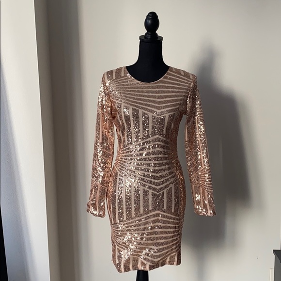 Dresses & Skirts - Rose Gold Sequence Dress